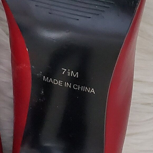 Jones Wear Burgundy Classic Medium Heeled Pumps SZ 7.5 - Picture 8 of 11